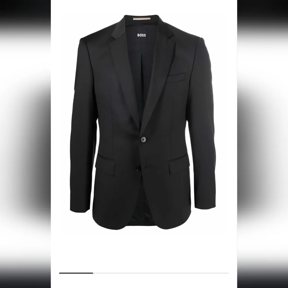 BOSS Hugo Boss Marzotto‎ Italian Fabric Wool Silk Slim Fit Blazer